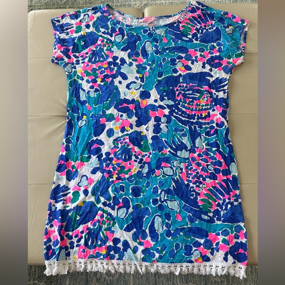 Lilly Pulitzer Blue and Pink Patterned Dress